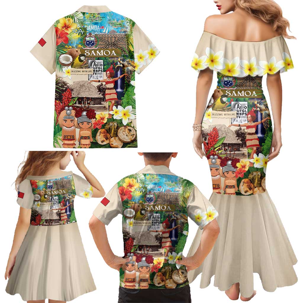 Samoa Culture Family Matching Mermaid Dress and Hawaiian Shirt Embracing The Spirit LT05 - Polynesian Pride