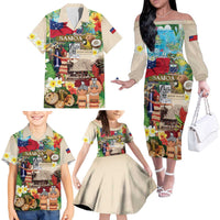 Samoa Culture Family Matching Off The Shoulder Long Sleeve Dress and Hawaiian Shirt Embracing The Spirit LT05 - Polynesian Pride