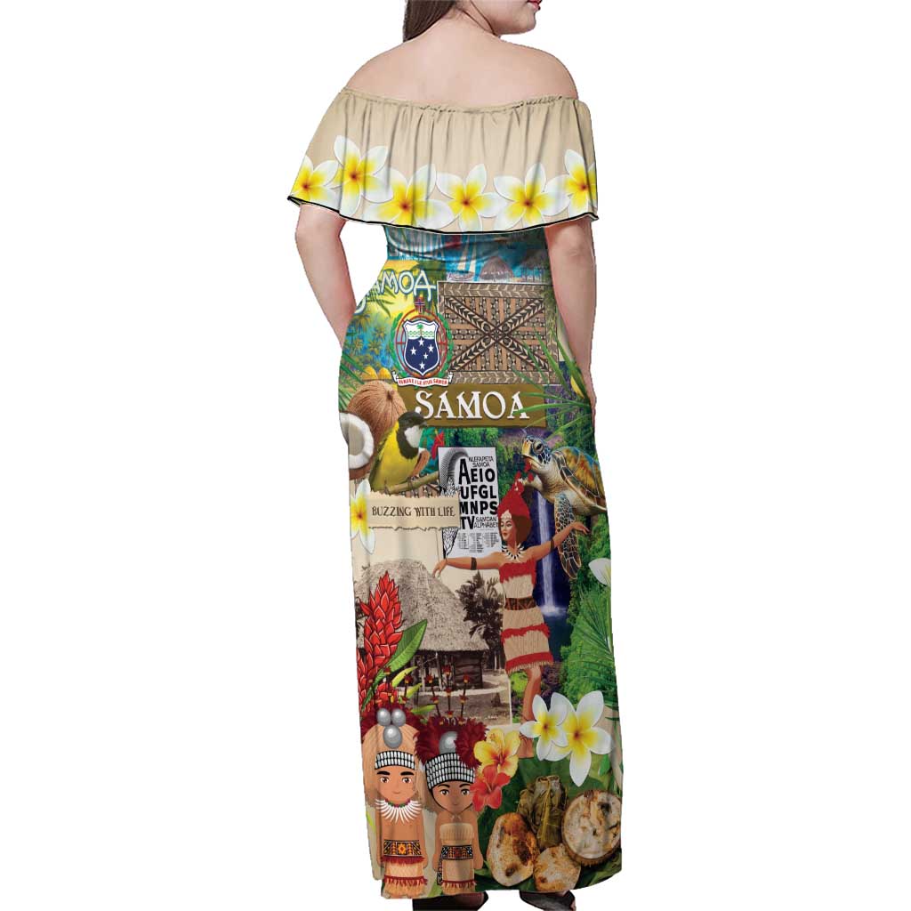 Samoa Culture Family Matching Off Shoulder Maxi Dress and Hawaiian Shirt Embracing The Spirit LT05 - Polynesian Pride