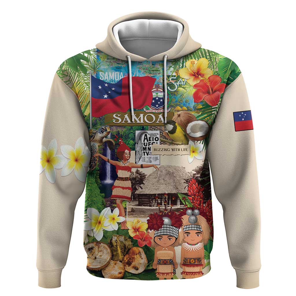 Samoa Culture Hoodie Embracing The Spirit LT05 Pullover Hoodie Beige - Polynesian Pride