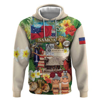 Samoa Culture Hoodie Embracing The Spirit LT05 Pullover Hoodie Beige - Polynesian Pride
