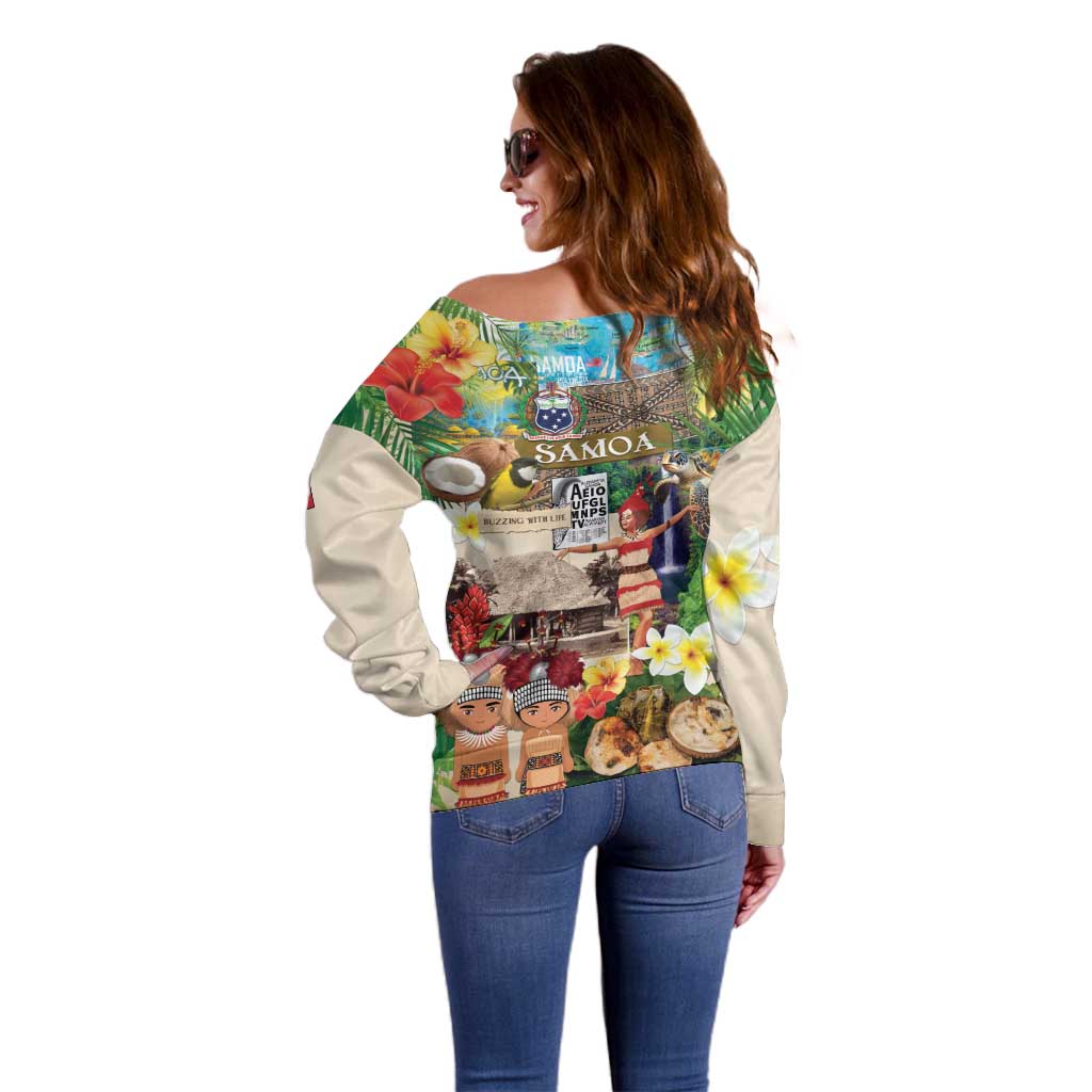 Samoa Culture Off Shoulder Sweater Embracing The Spirit