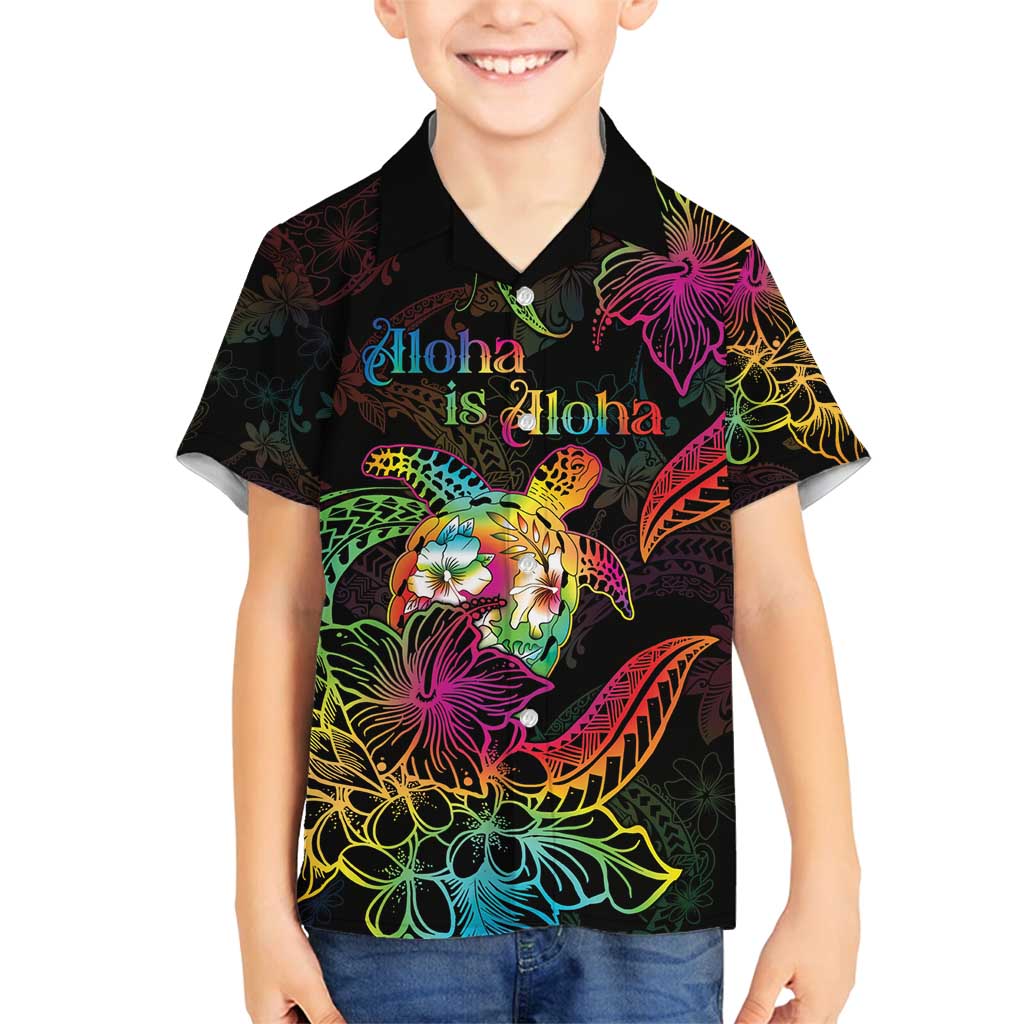 Hawaii Pride Family Matching Long Sleeve Bodycon Dress and Hawaiian Shirt Aloha Is Aloha LT05 Son's Shirt Colorful - Polynesian Pride