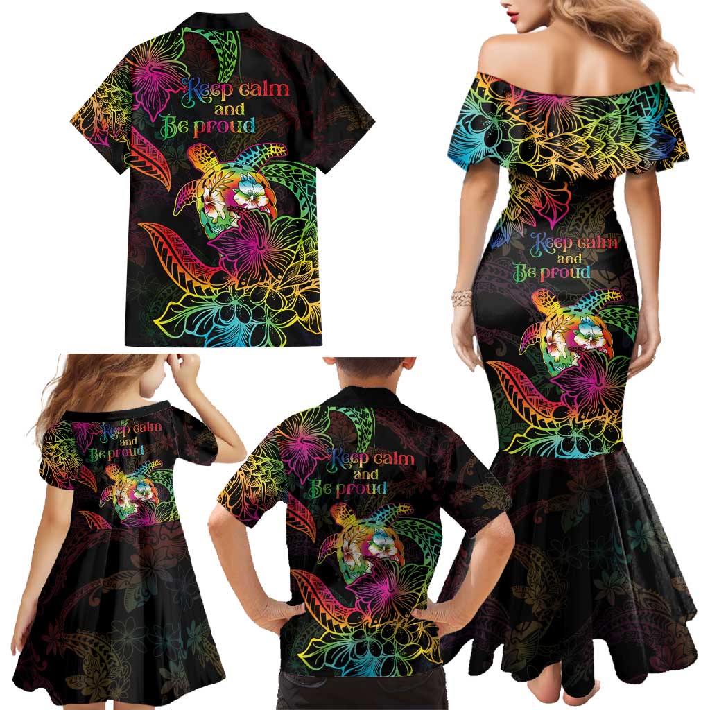 Hawaii Pride Family Matching Mermaid Dress and Hawaiian Shirt Aloha Is Aloha LT05 - Polynesian Pride