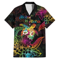 Hawaii Pride Family Matching Mermaid Dress and Hawaiian Shirt Aloha Is Aloha LT05 Dad's Shirt - Short Sleeve Colorful - Polynesian Pride