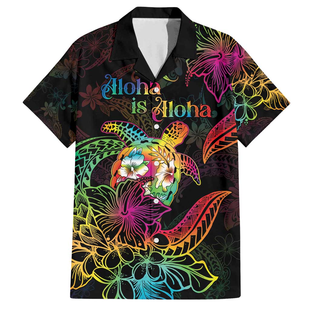 Hawaii Pride Family Matching Off Shoulder Maxi Dress and Hawaiian Shirt Aloha Is Aloha LT05 Dad's Shirt - Short Sleeve Colorful - Polynesian Pride