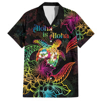 Hawaii Pride Family Matching Off Shoulder Short Dress and Hawaiian Shirt Aloha Is Aloha LT05 Dad's Shirt - Short Sleeve Colorful - Polynesian Pride