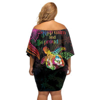 Hawaii Pride Family Matching Off Shoulder Short Dress and Hawaiian Shirt Aloha Is Aloha LT05 - Polynesian Pride
