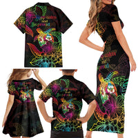 Hawaii Pride Family Matching Short Sleeve Bodycon Dress and Hawaiian Shirt Aloha Is Aloha LT05 - Polynesian Pride
