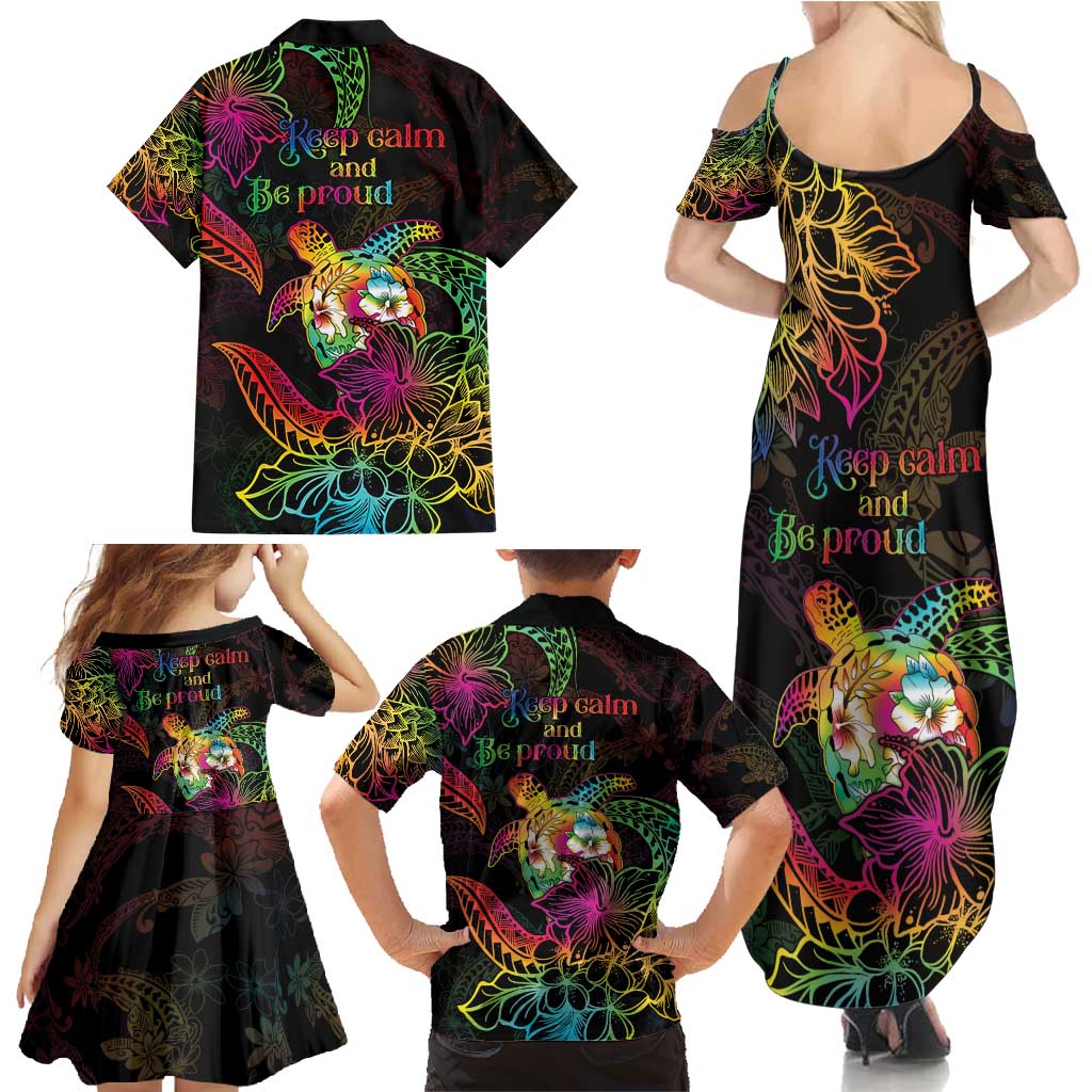 Hawaii Pride Family Matching Summer Maxi Dress and Hawaiian Shirt Aloha Is Aloha LT05 - Polynesian Pride