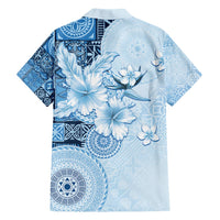 Hawaii Tapa Pattern With Blue Hibiscus Hawaiian Shirt LT05 - Polynesian Pride