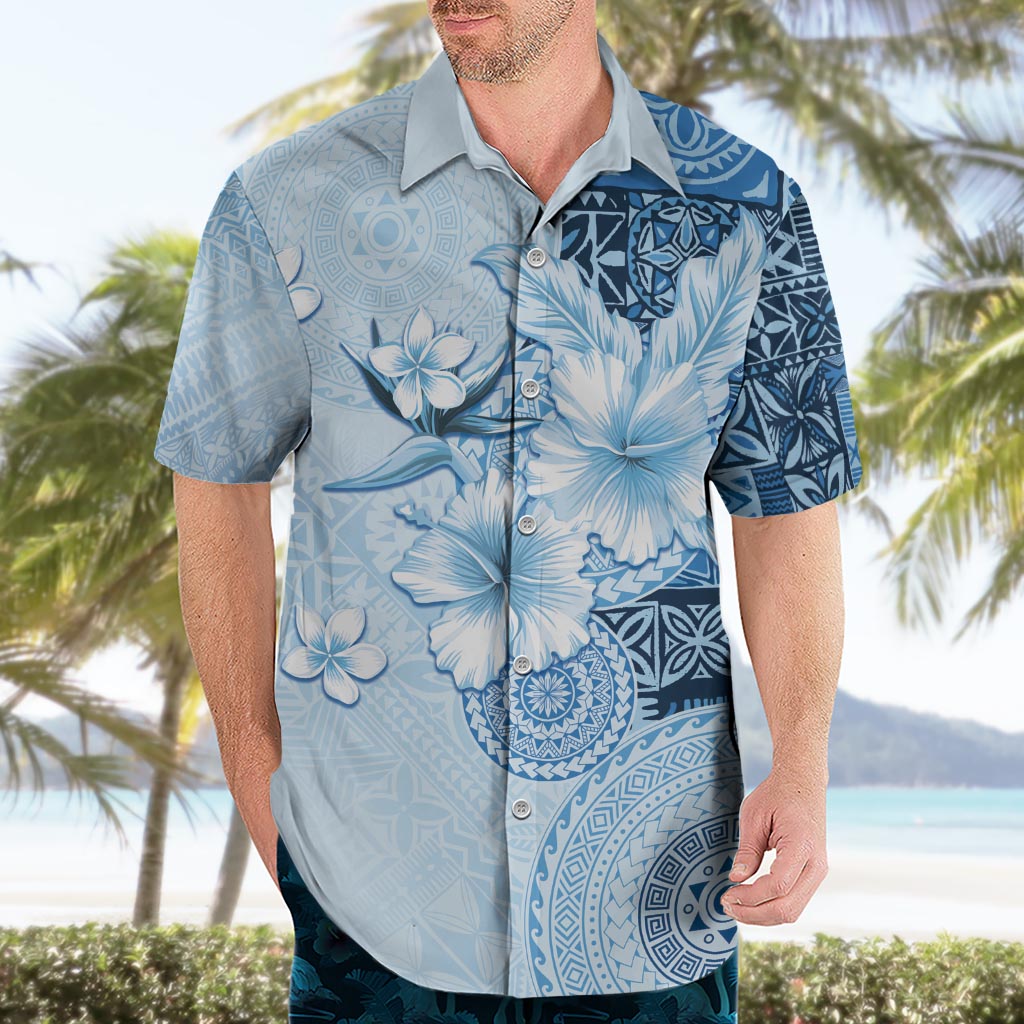 Hawaii Tapa Pattern With Blue Hibiscus Hawaiian Shirt LT05 - Polynesian Pride