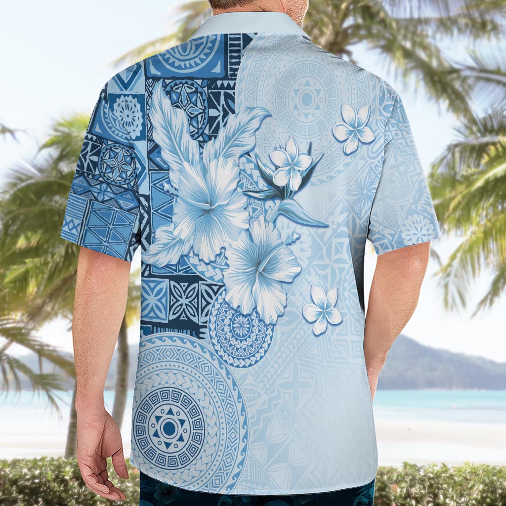 Hawaii Tapa Pattern With Blue Hibiscus Hawaiian Shirt LT05 - Polynesian Pride