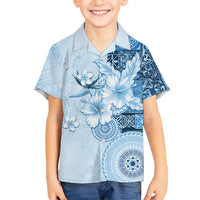 Hawaii Tapa Pattern With Blue Hibiscus Hawaiian Shirt LT05 - Polynesian Pride