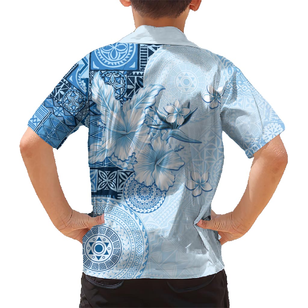 Hawaii Tapa Pattern With Blue Hibiscus Hawaiian Shirt LT05 - Polynesian Pride