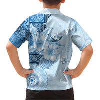 Hawaii Tapa Pattern With Blue Hibiscus Hawaiian Shirt LT05 - Polynesian Pride