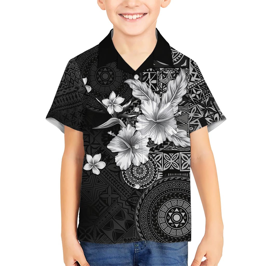 Hawaii Tapa Pattern With Black Hibiscus Hawaiian Shirt LT05 - Polynesian Pride