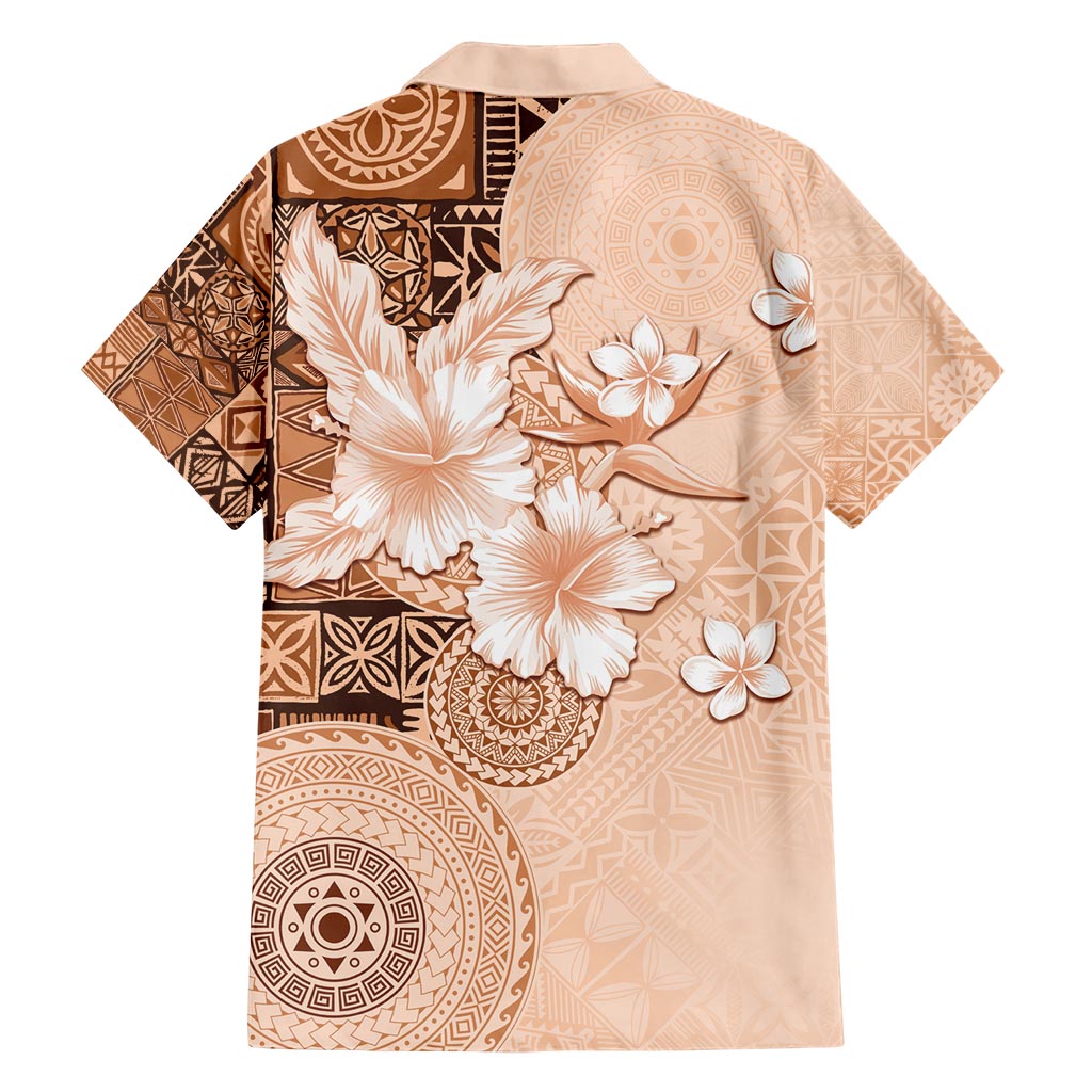 Hawaii Tapa Pattern With Brown Hibiscus Hawaiian Shirt LT05 - Polynesian Pride