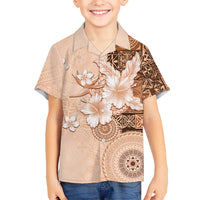 Hawaii Tapa Pattern With Brown Hibiscus Hawaiian Shirt LT05 - Polynesian Pride