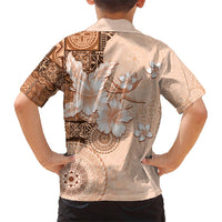 Hawaii Tapa Pattern With Brown Hibiscus Hawaiian Shirt LT05 - Polynesian Pride