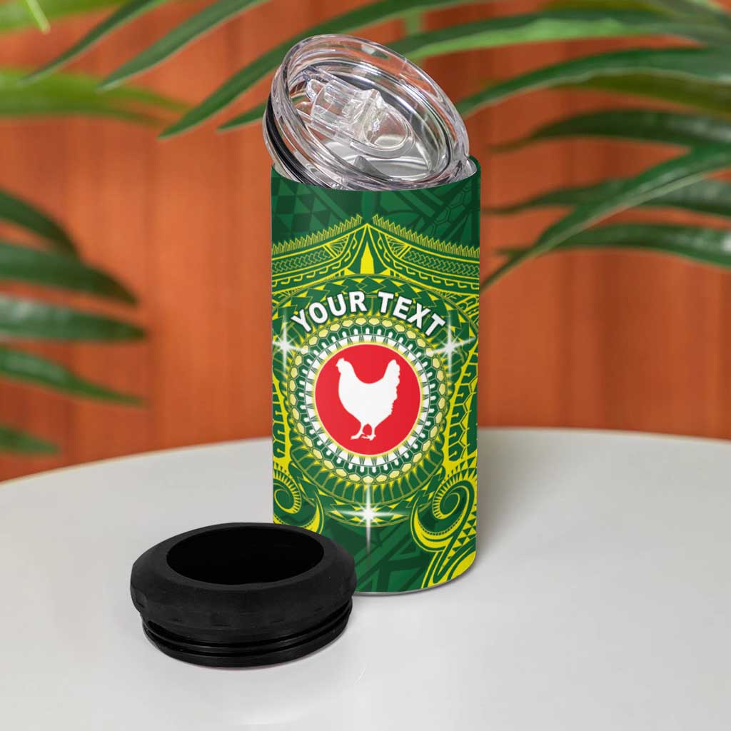 Personalized American Samoa Manua Cession Day 4 in 1 Can Cooler Tumbler Up Up The Moa