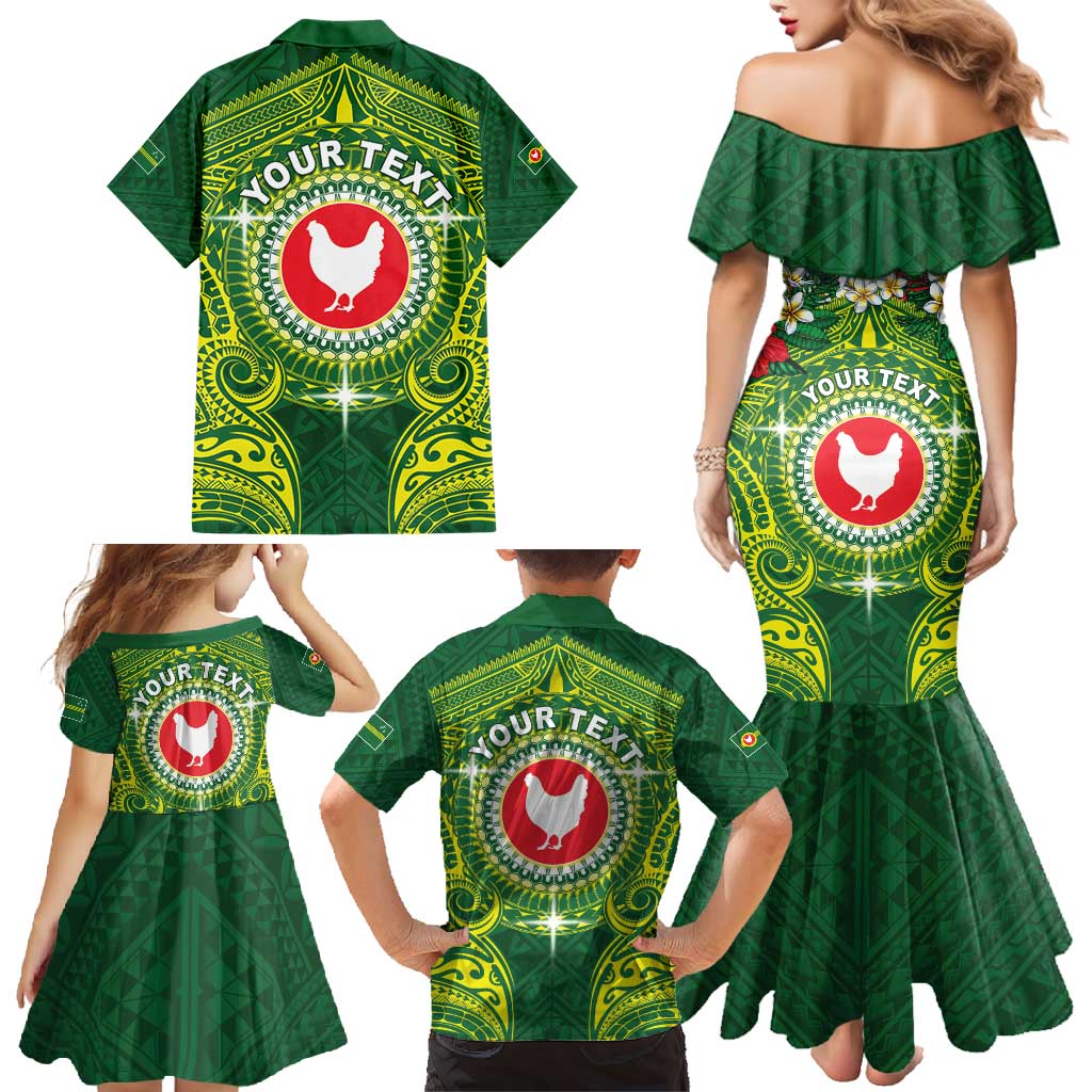 Personalized American Samoa Manua Cession Day Family Matching Mermaid Dress and Hawaiian Shirt Up Up The Moa LT05 - Polynesian Pride