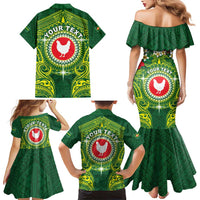 Personalized American Samoa Manua Cession Day Family Matching Mermaid Dress and Hawaiian Shirt Up Up The Moa LT05 - Polynesian Pride