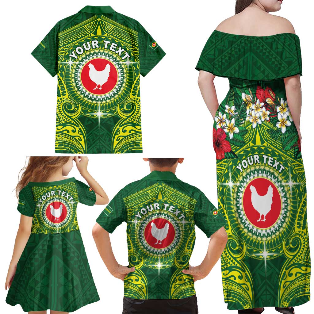 Personalized American Samoa Manua Cession Day Family Matching Off Shoulder Maxi Dress and Hawaiian Shirt Up Up The Moa LT05 - Polynesian Pride