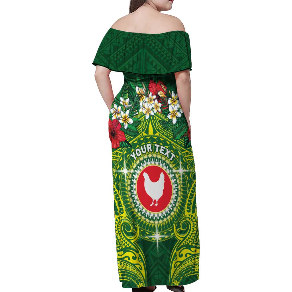 Personalized American Samoa Manua Cession Day Family Matching Off Shoulder Maxi Dress and Hawaiian Shirt Up Up The Moa LT05 - Polynesian Pride