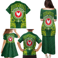 Personalized American Samoa Manua Cession Day Family Matching Puletasi and Hawaiian Shirt Up Up The Moa LT05 - Polynesian Pride