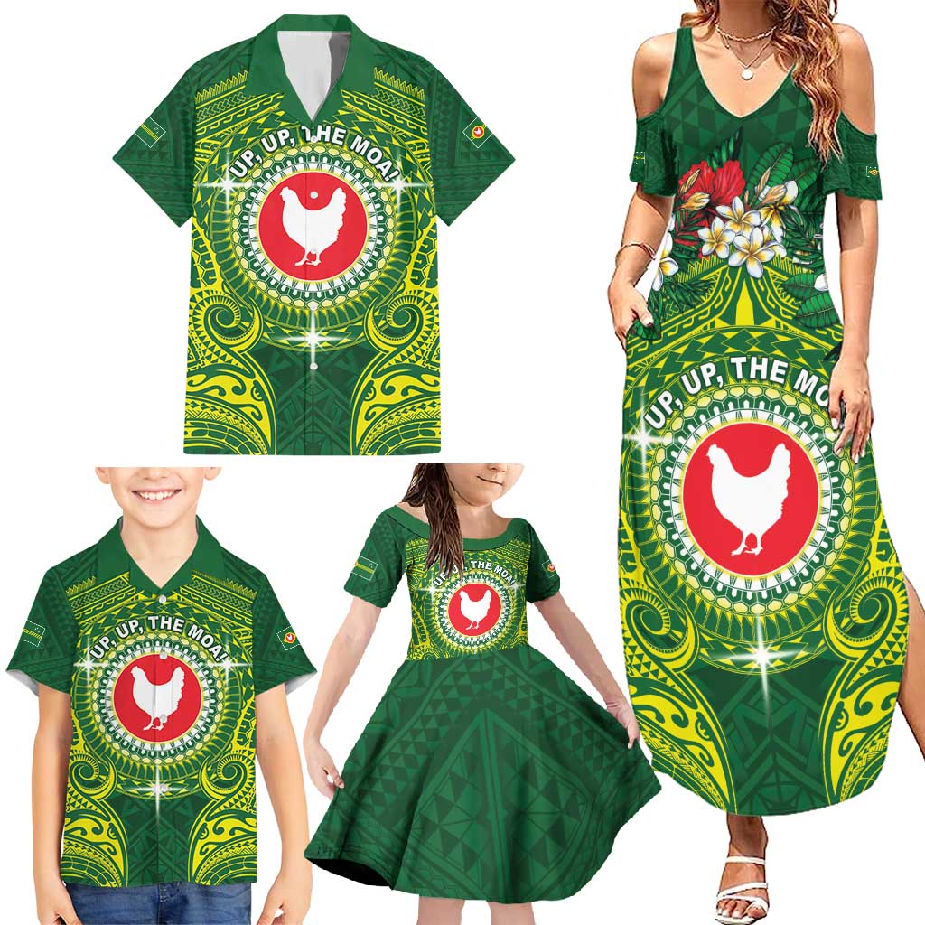 Personalized American Samoa Manua Cession Day Family Matching Summer Maxi Dress and Hawaiian Shirt Up Up The Moa LT05 - Polynesian Pride
