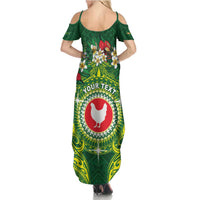 Personalized American Samoa Manua Cession Day Family Matching Summer Maxi Dress and Hawaiian Shirt Up Up The Moa LT05 - Polynesian Pride