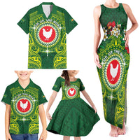 Personalized American Samoa Manua Cession Day Family Matching Tank Maxi Dress and Hawaiian Shirt Up Up The Moa LT05 - Polynesian Pride