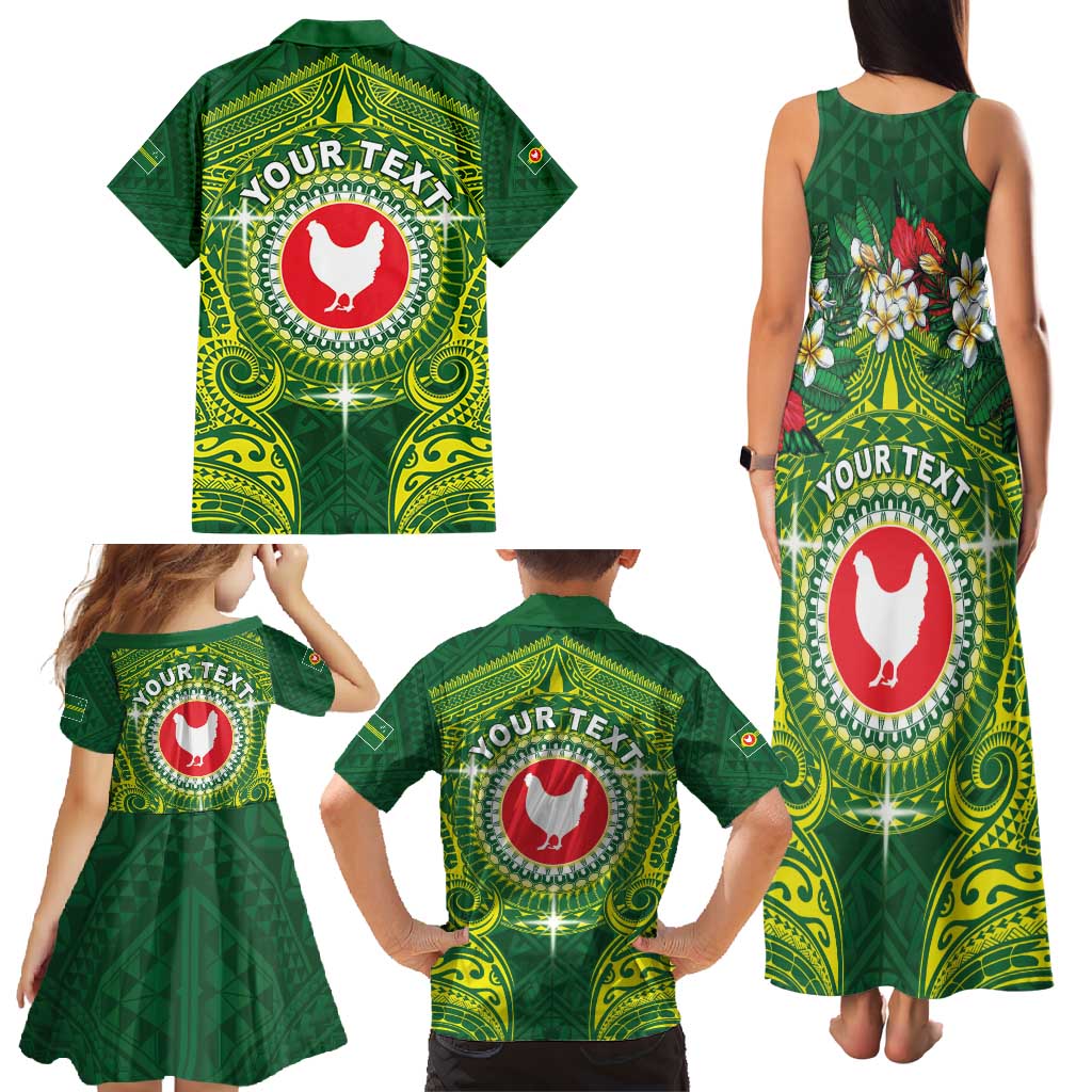 Personalized American Samoa Manua Cession Day Family Matching Tank Maxi Dress and Hawaiian Shirt Up Up The Moa LT05 - Polynesian Pride
