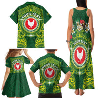 Personalized American Samoa Manua Cession Day Family Matching Tank Maxi Dress and Hawaiian Shirt Up Up The Moa LT05 - Polynesian Pride