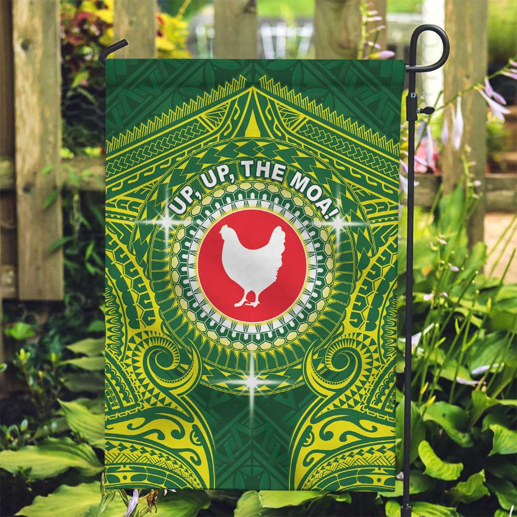 American Samoa Manua Cession Day Garden Flag Up Up The Moa LT05 Garden Flag Green - Polynesian Pride
