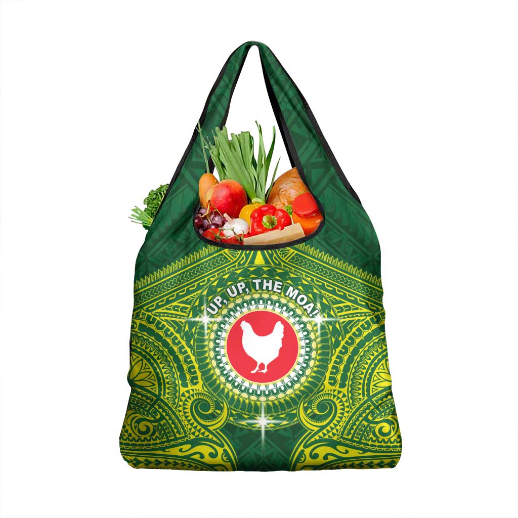 American Samoa Manua Cession Day Grocery Bag Up Up The Moa LT05 1-pack One Size Green - Polynesian Pride