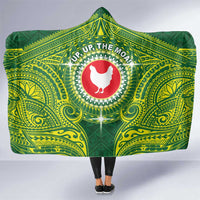 American Samoa Manua Cession Day Hooded Blanket Up Up The Moa LT05 One Size Green - Polynesian Pride