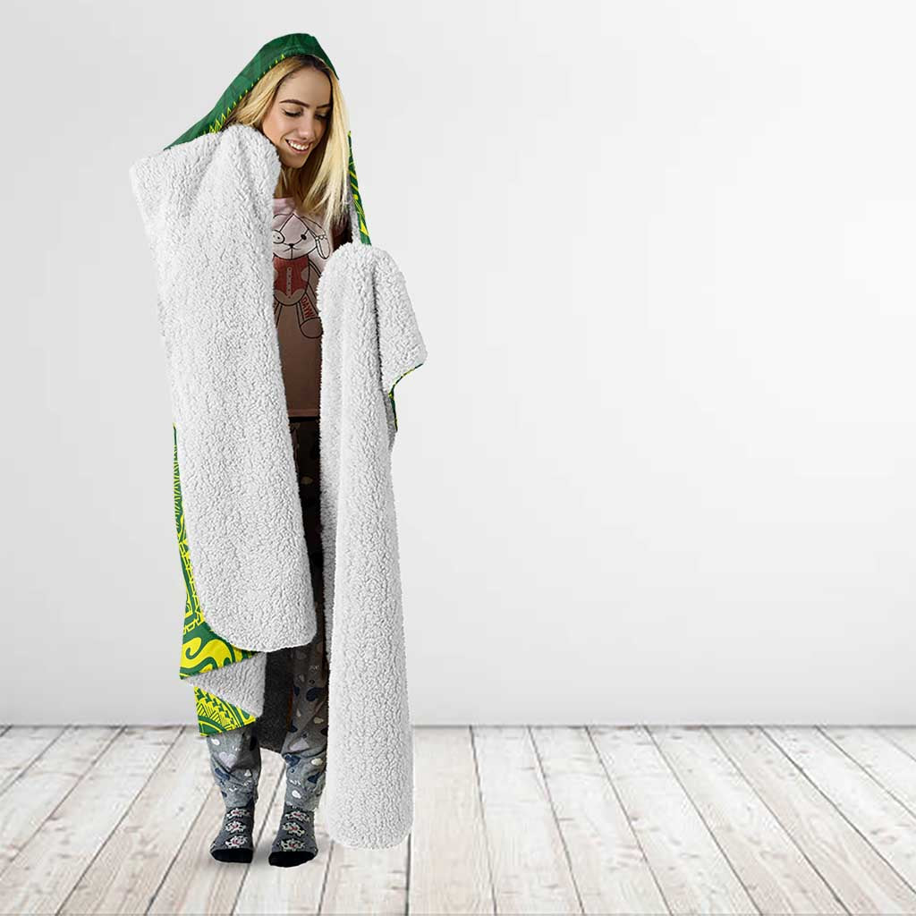 American Samoa Manua Cession Day Hooded Blanket Up Up The Moa LT05 - Polynesian Pride