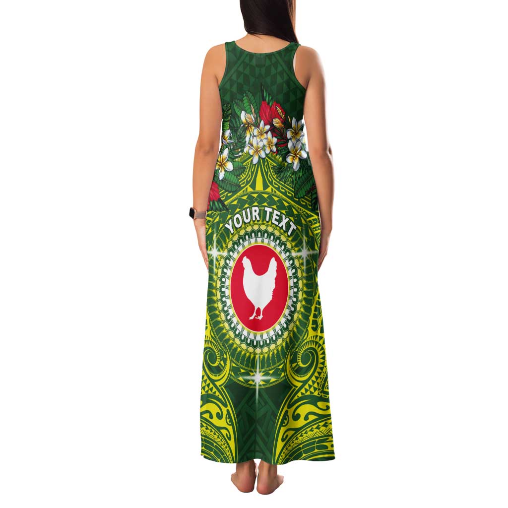 Personalized American Samoa Manua Cession Day Tank Maxi Dress Up Up The Moa LT05 - Polynesian Pride