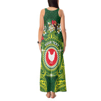 Personalized American Samoa Manua Cession Day Tank Maxi Dress Up Up The Moa LT05 - Polynesian Pride