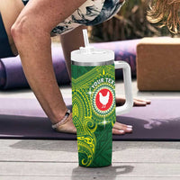 Personalized American Samoa Manua Cession Day Tumbler With Handle Up Up The Moa LT05 - Polynesian Pride