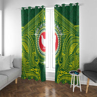 American Samoa Manua Cession Day Window Curtain Up Up The Moa