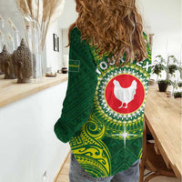 Personalized American Samoa Manua Cession Day Women Casual Shirt Up Up The Moa