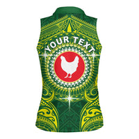 Personalized American Samoa Manua Cession Day Women Sleeveless Polo Shirt Up Up The Moa LT05 - Polynesian Pride