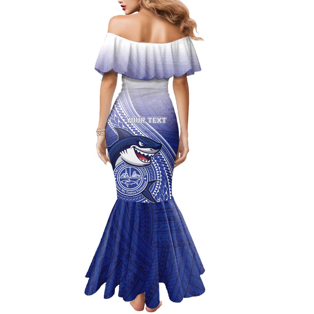Personalized Samoana High School Family Matching Mermaid Dress and Hawaiian Shirt Polynesian Tribal Shark LT05 - Polynesian Pride