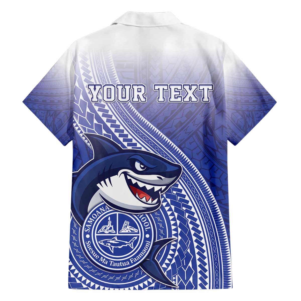 Personalized Samoana High School Family Matching Off The Shoulder Long Sleeve Dress and Hawaiian Shirt Polynesian Tribal Shark LT05 - Polynesian Pride