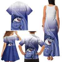 Personalized Samoana High School Family Matching Tank Maxi Dress and Hawaiian Shirt Polynesian Tribal Shark LT05 - Polynesian Pride