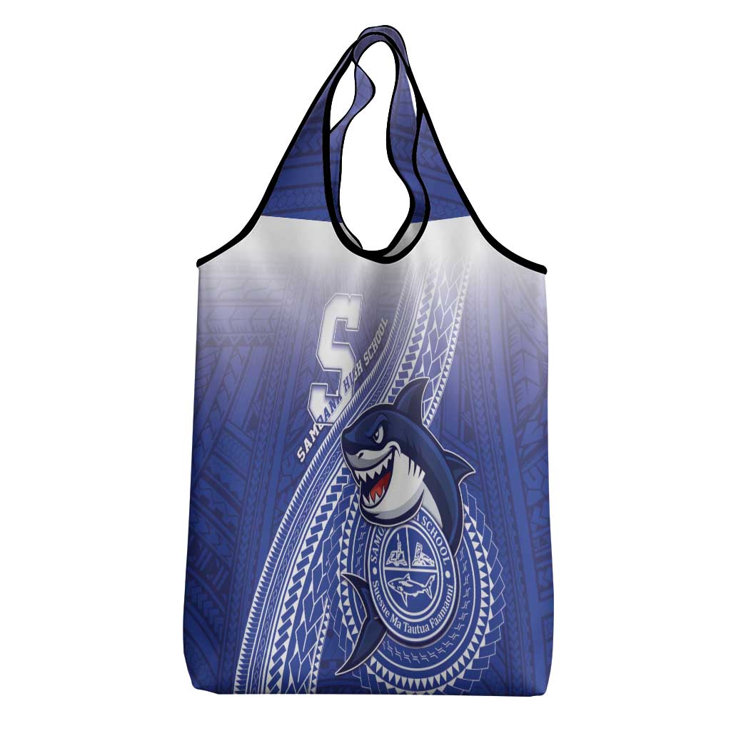 Samoana High School Grocery Bag Polynesian Tribal Shark