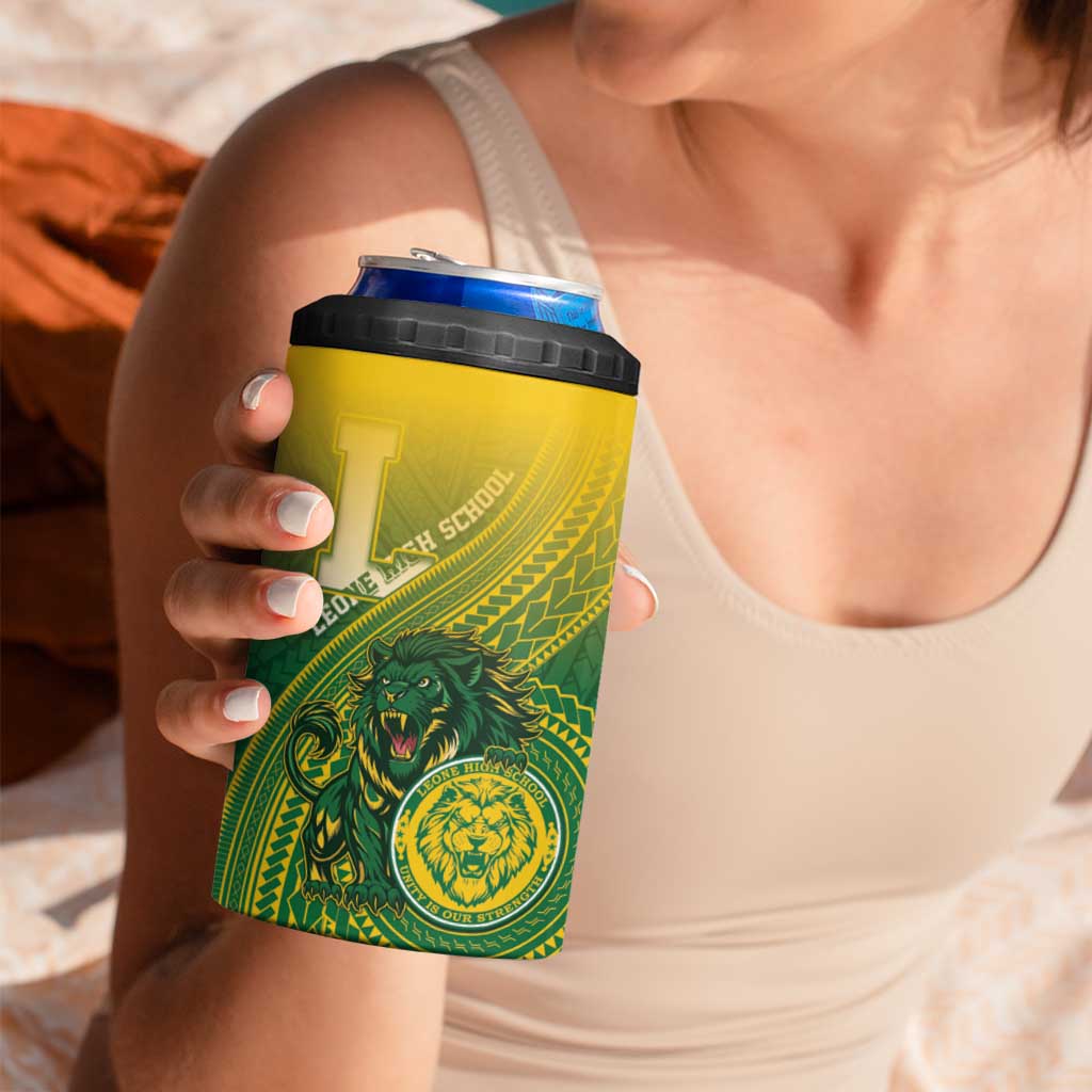 Personalized Leone High School 4 in 1 Can Cooler Tumbler Leone Lion